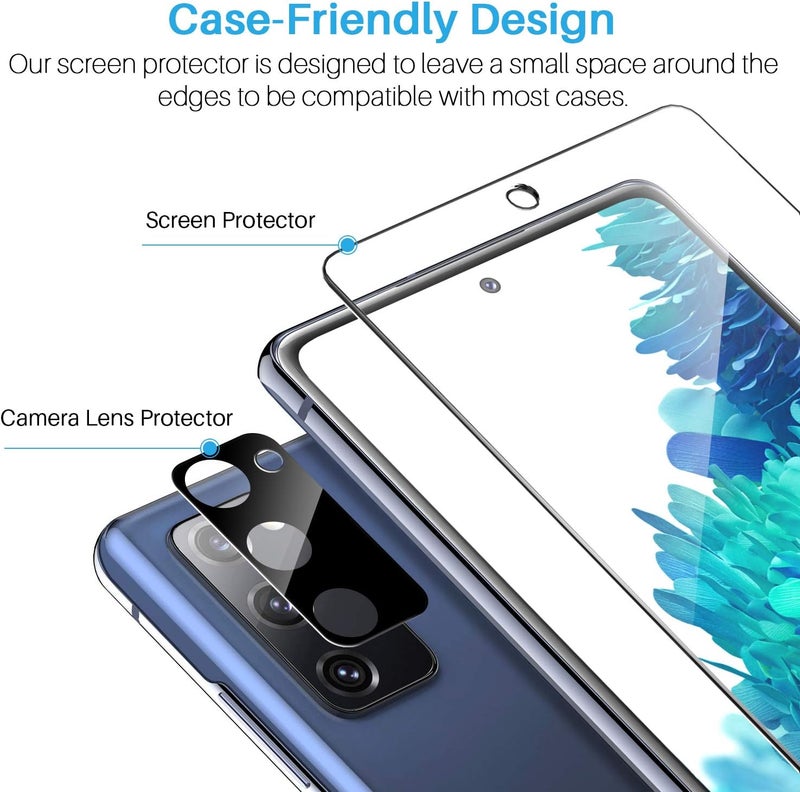 LK 3 Pack Samsung Galaxy S20 FE 5G Screen Protector+3 Pack Camera Lens Protector, 9H Tempered Glass, Easy Installation, [Not Fit for Galaxy S20] - Image 4